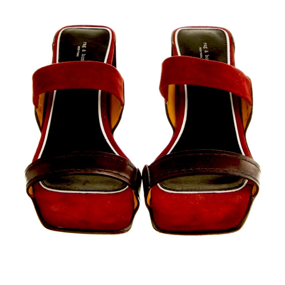 Rag and Bone leather sandals in burgundy